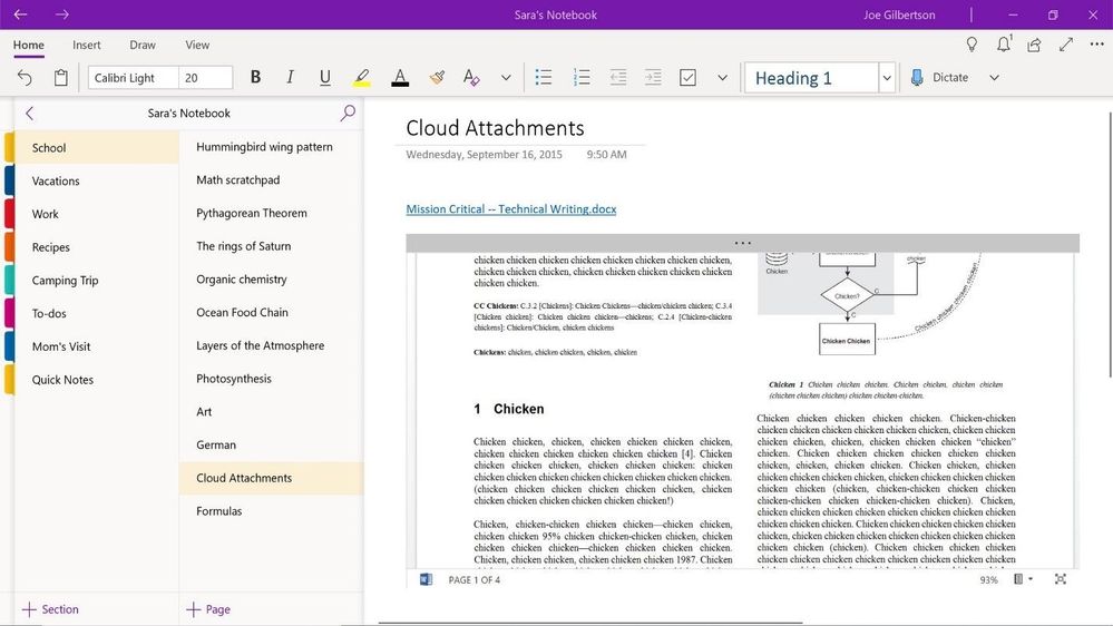 are there limits to number of notebooks sections and pages in microsoft onenote for mac